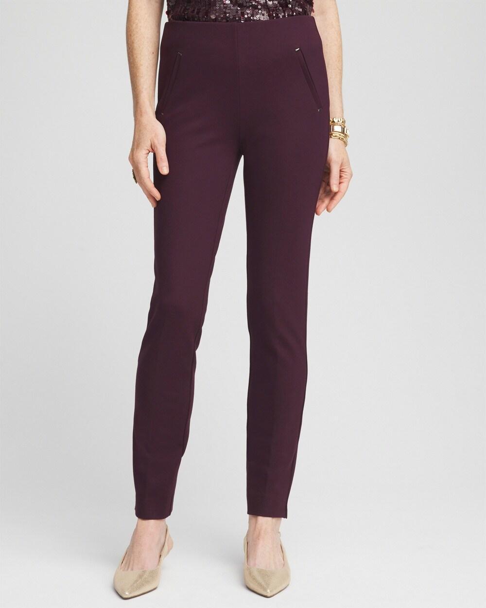 Juliet Ponte Trim Detail Ankle Pants Product Image