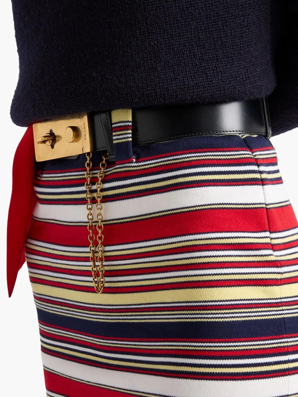striped cotton skirt Product Image