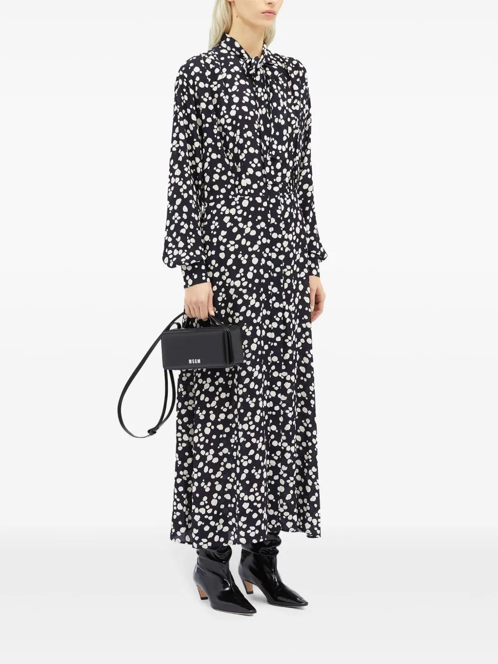MSGM Spot-print Maxi Dress In Black Product Image
