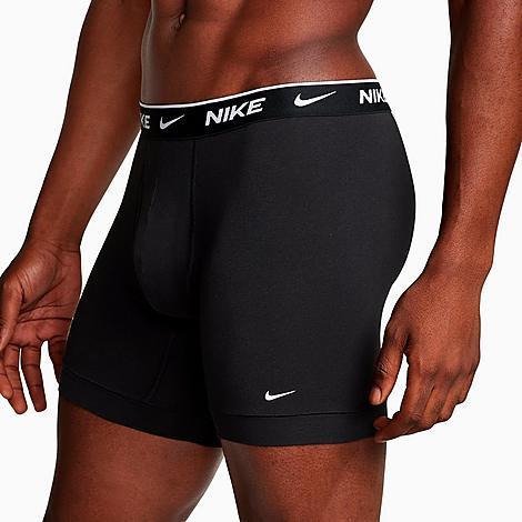 Men's Nike Dri-FIT Essential 3-pack Stretch Boxer Briefs, Size: Large, Black Orange Blue Product Image