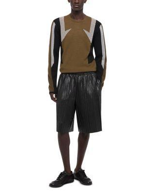Pleated Leather 11.25" Shorts Product Image