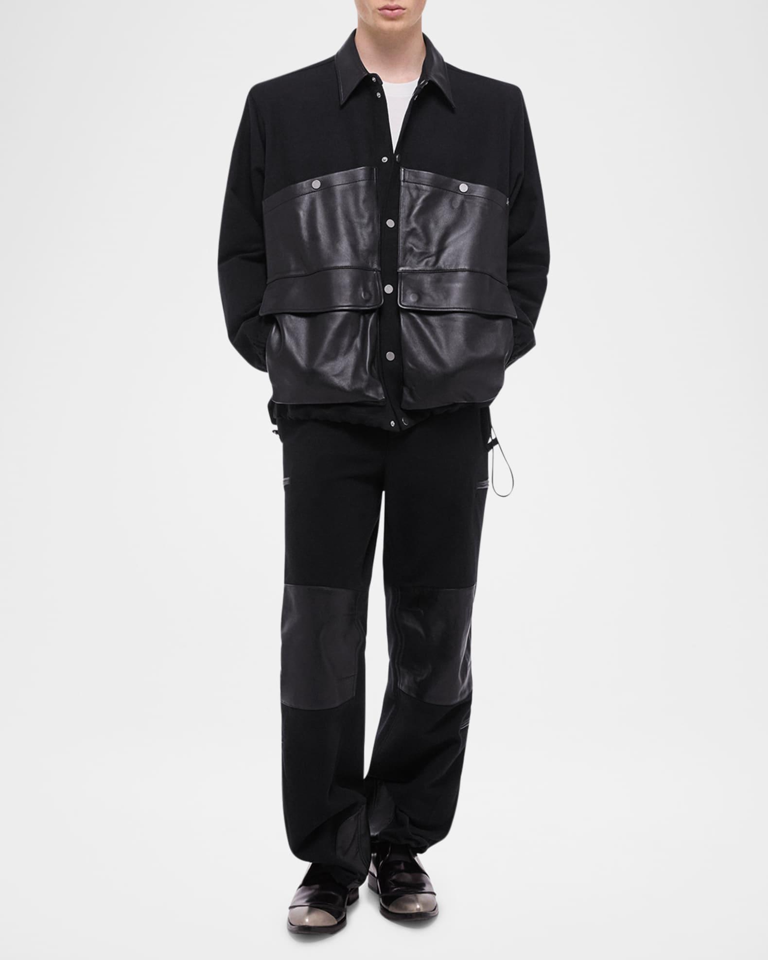 Men's Cotton and Leather Hunting Jacket Product Image