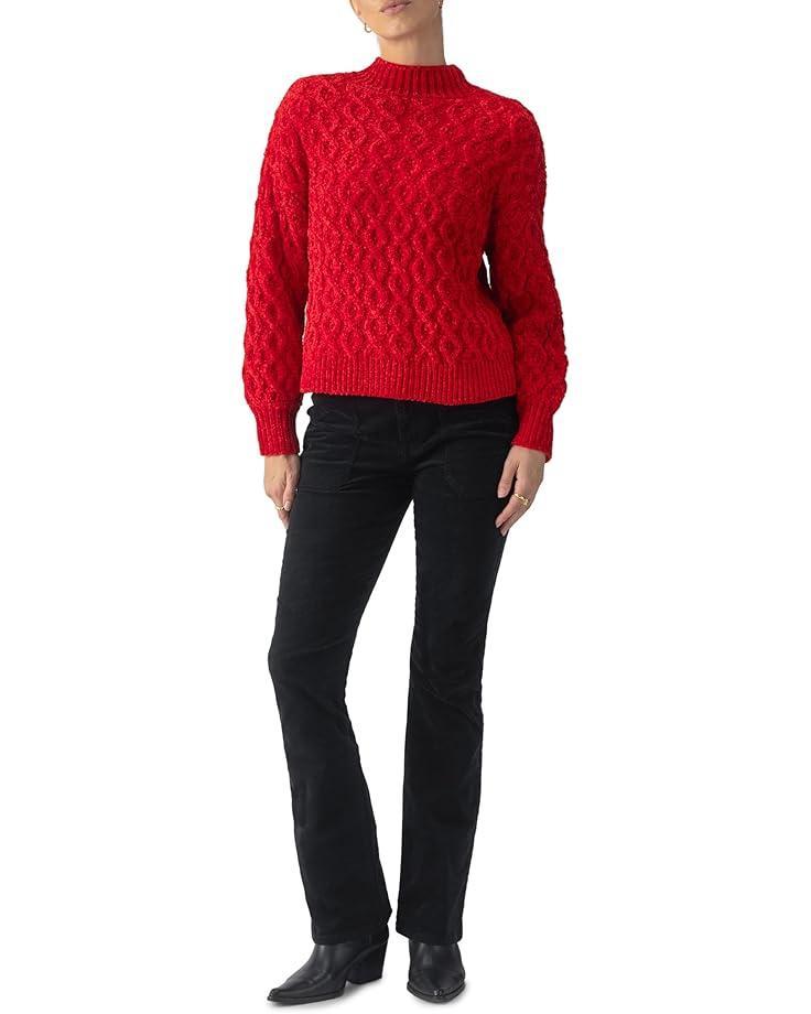 Sporty Stripe Mock Sweater Product Image