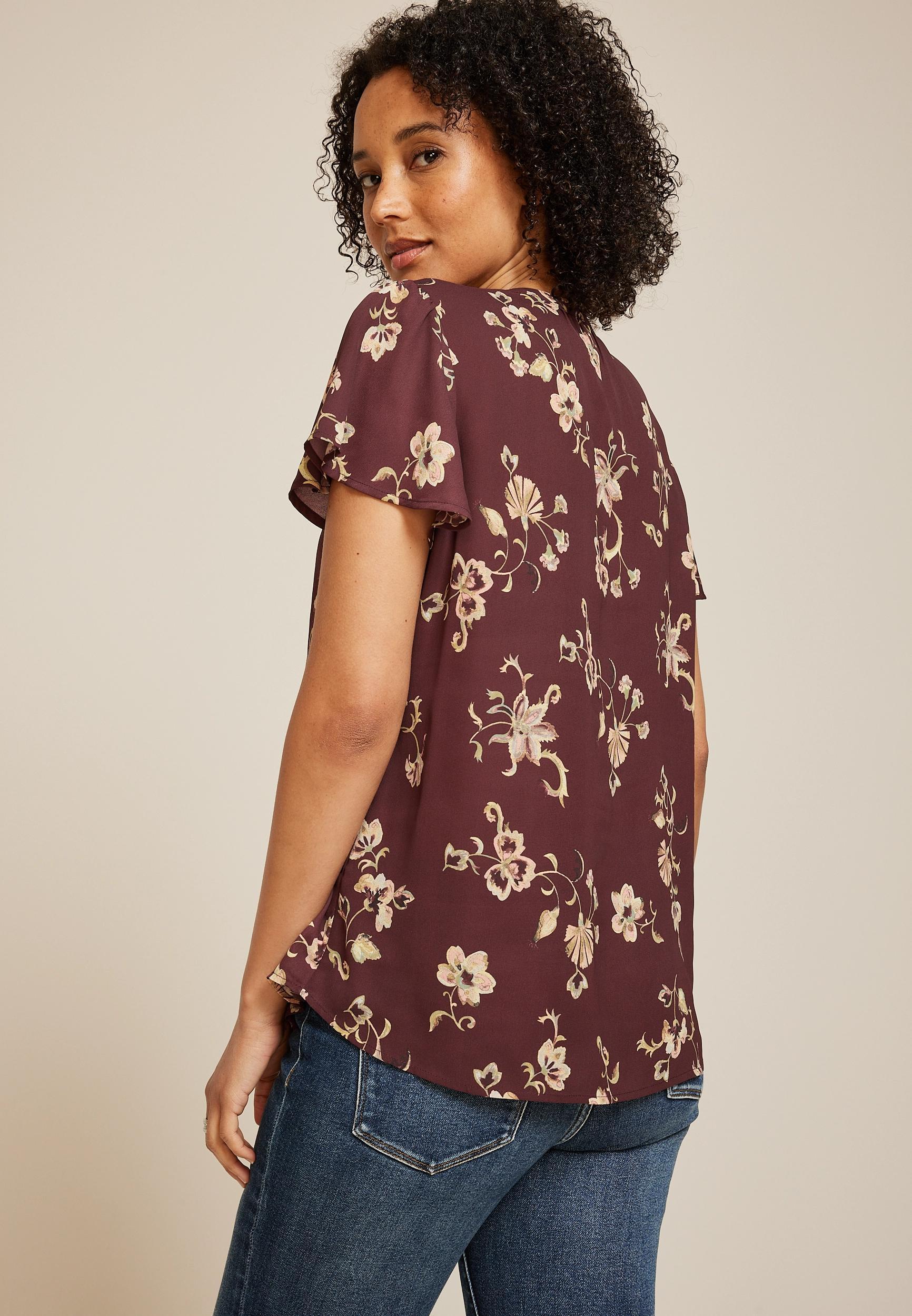 Atwood Flutter Sleeve Blouse Product Image