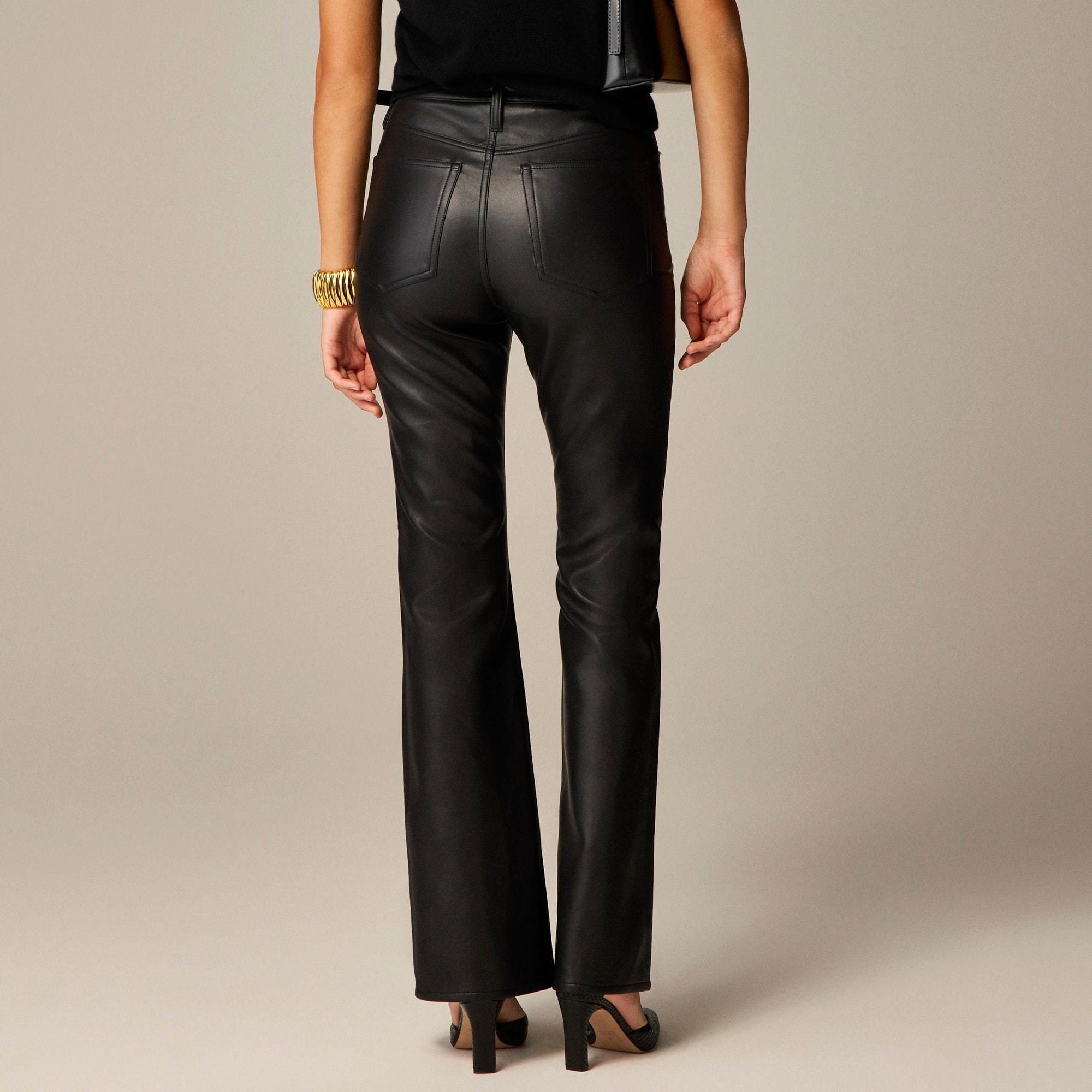 High-rise bootcut pant in faux leather Product Image
