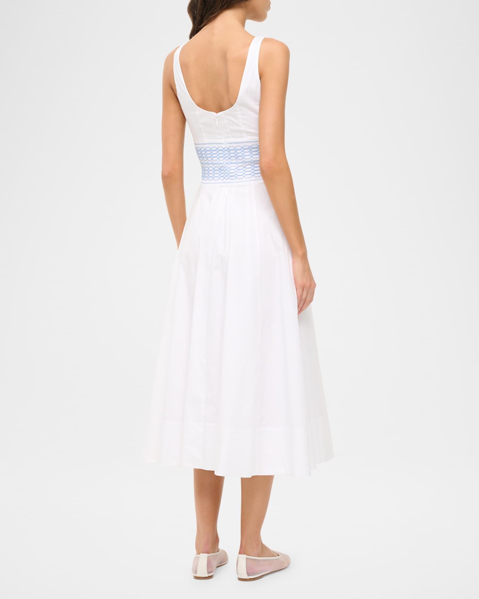 Rig Embroidered Cotton Midi Dress Product Image