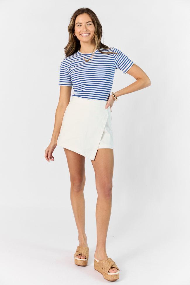 In Reach Navy Ribbed Knit Stripe Tee SALE Product Image