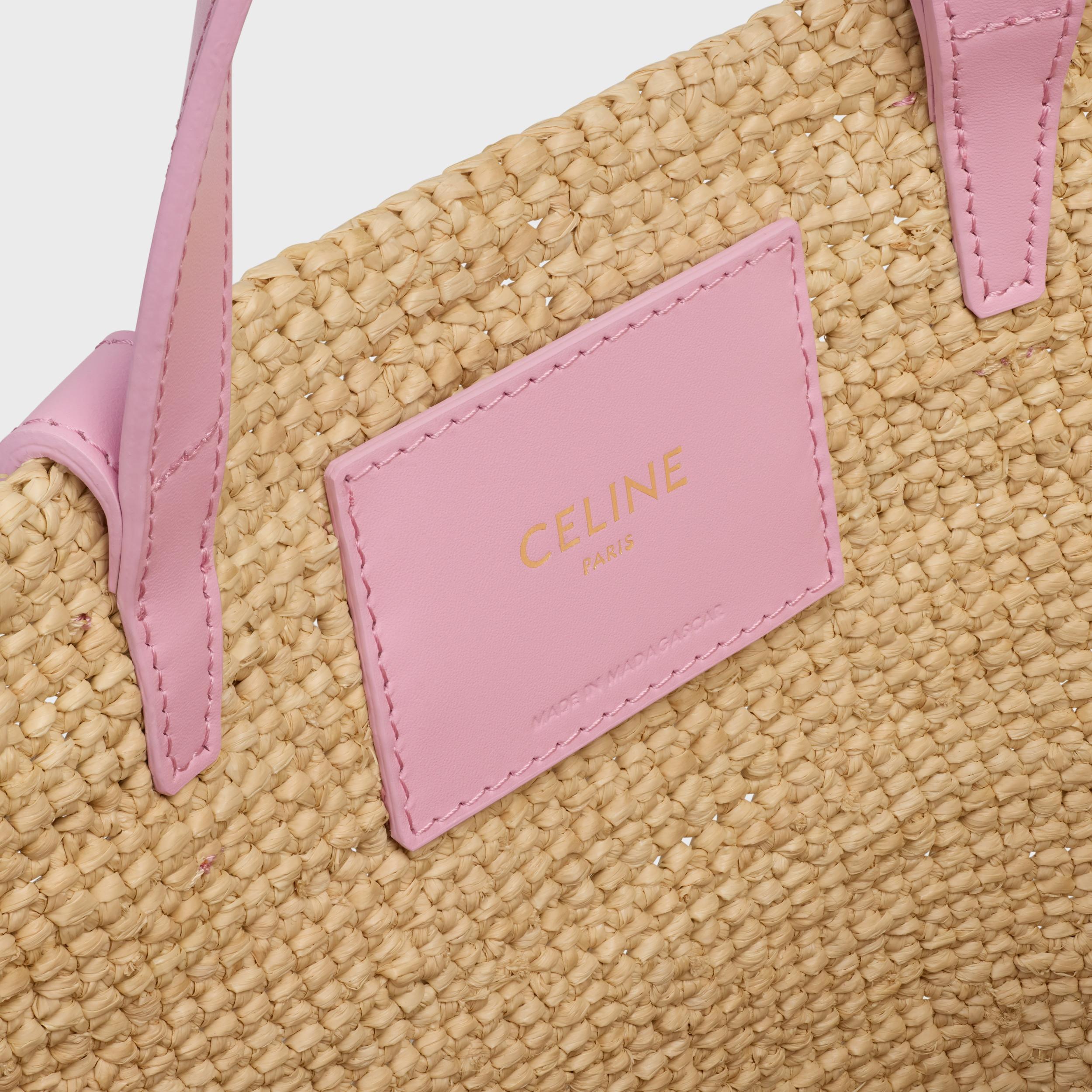 TEEN SUPPLE CELINE CLASSIC PANIER IN Raffia and calfskin Product Image