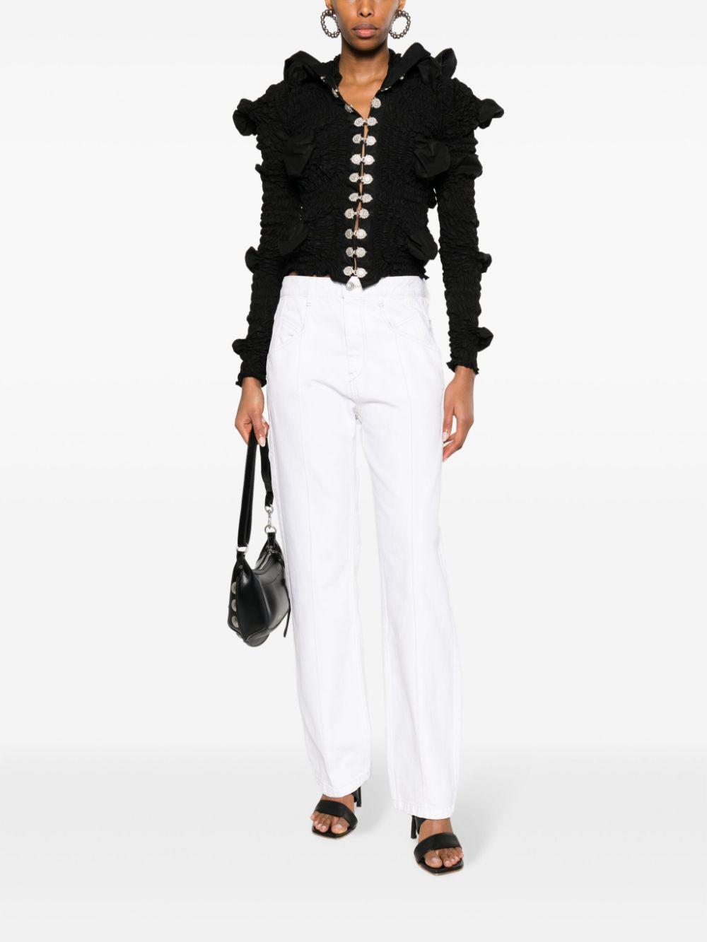 ISABEL MARANT Nadege High-rise Raised-seam Jeans In White Product Image