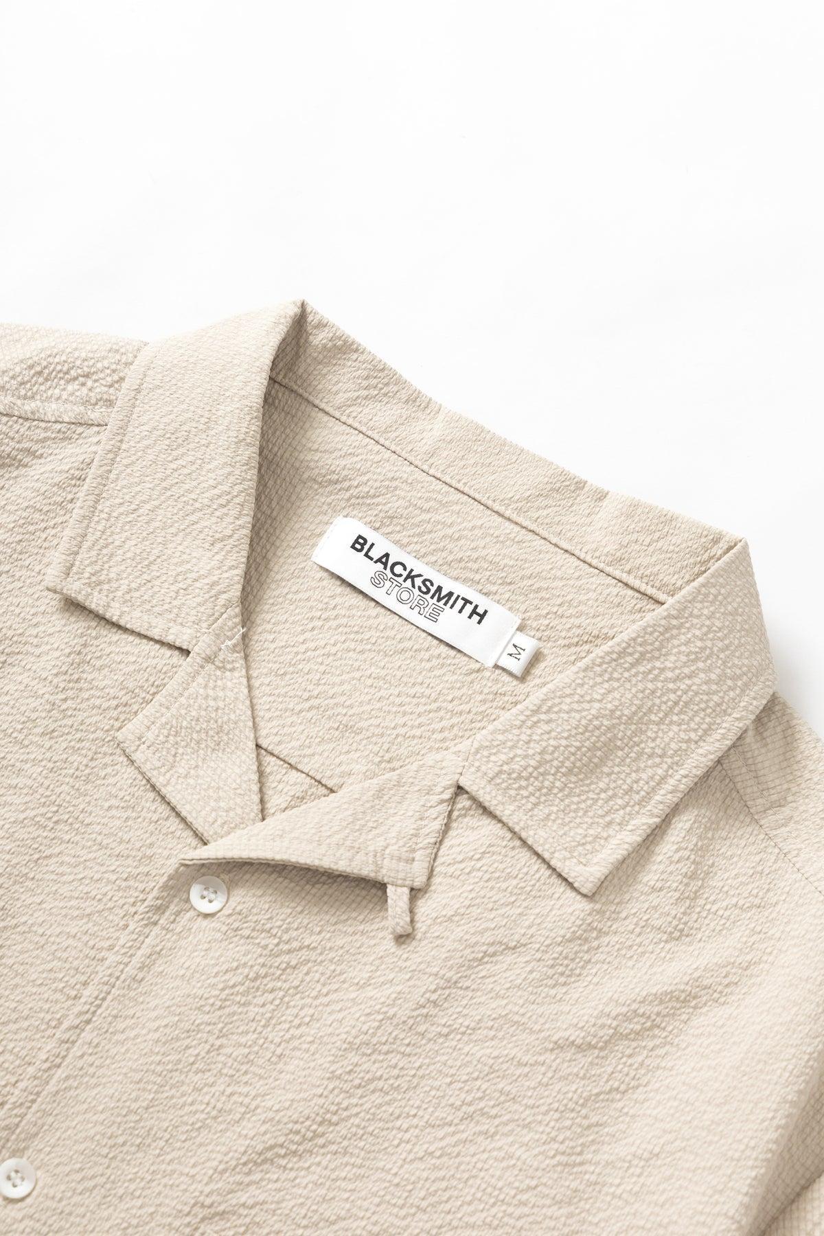 Blacksmith - Seersucker Resort Shirt - Dove Product Image