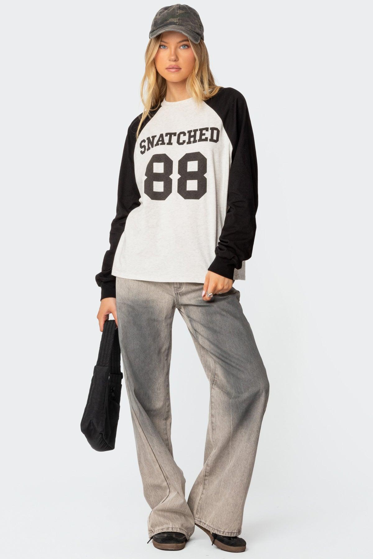 Snatched Oversized Long Sleeve T Shirt Product Image