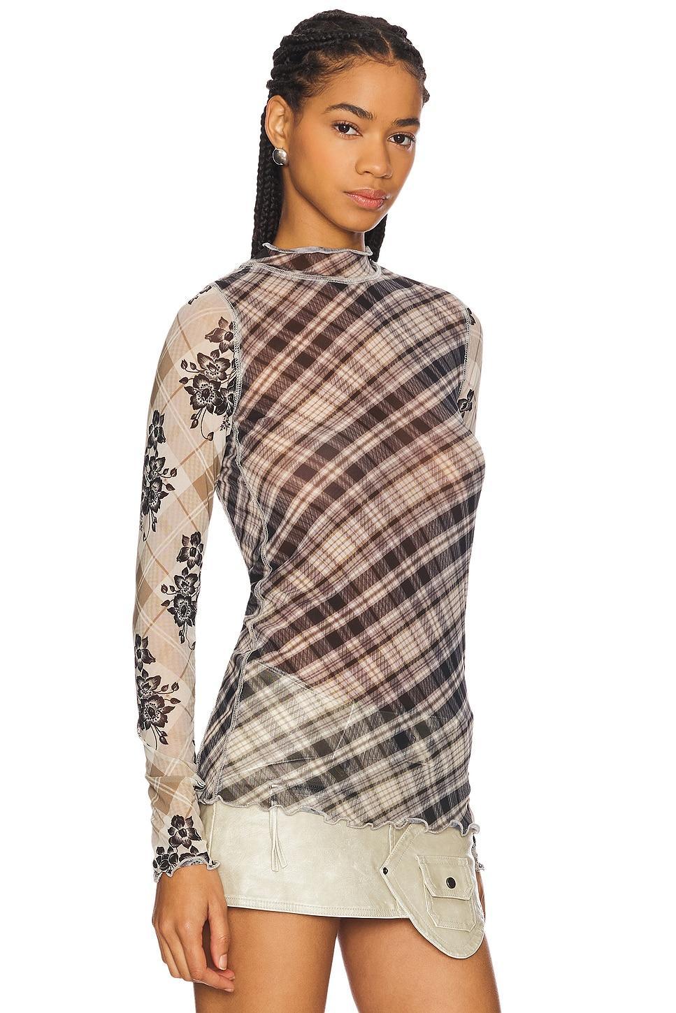 x REVOLVE Chloe Printed Mesh Top Free People Product Image