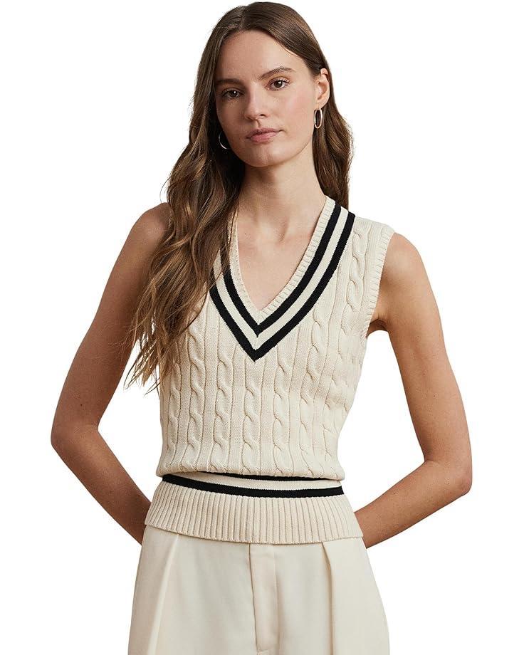 Two-Tone Cotton-Blend Cardigan Product Image