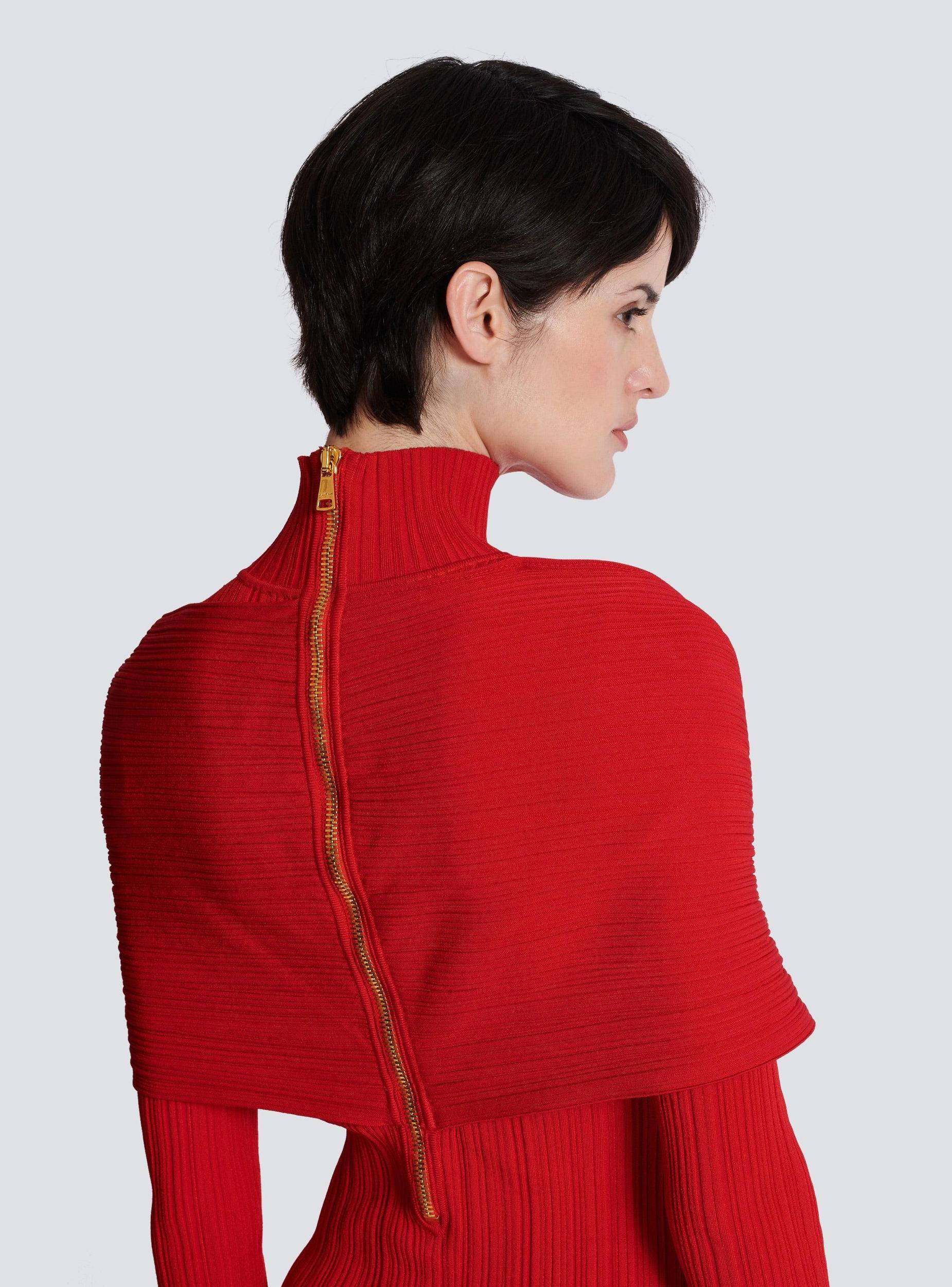 Long pleated knit dress Product Image