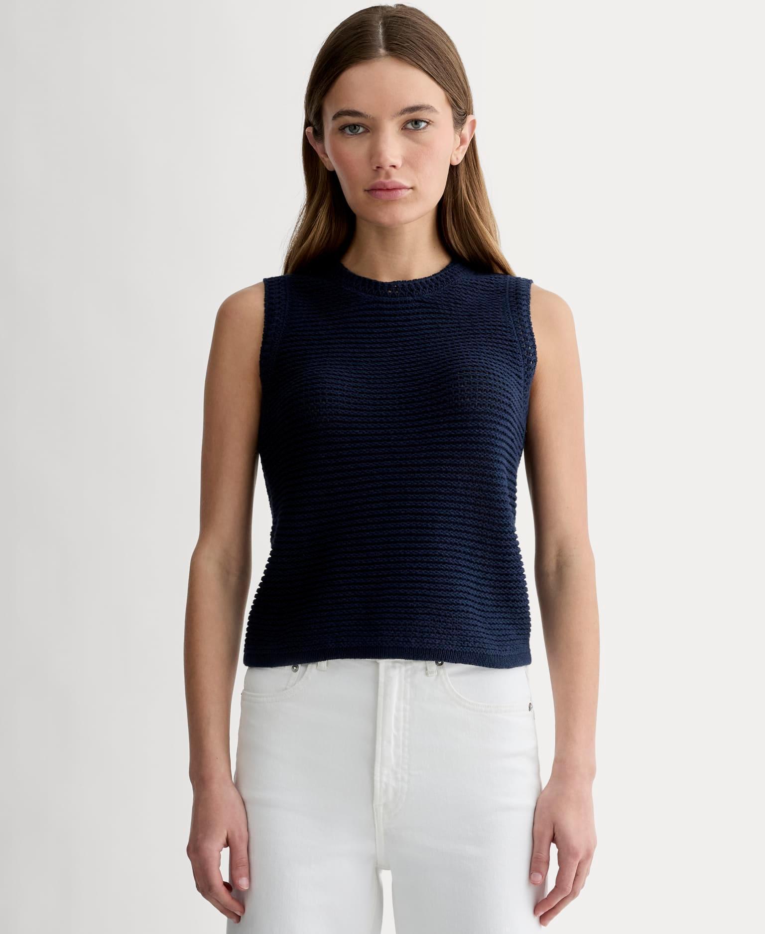Womens Organic Cotton Open-Stitch Tank by Everlane Product Image