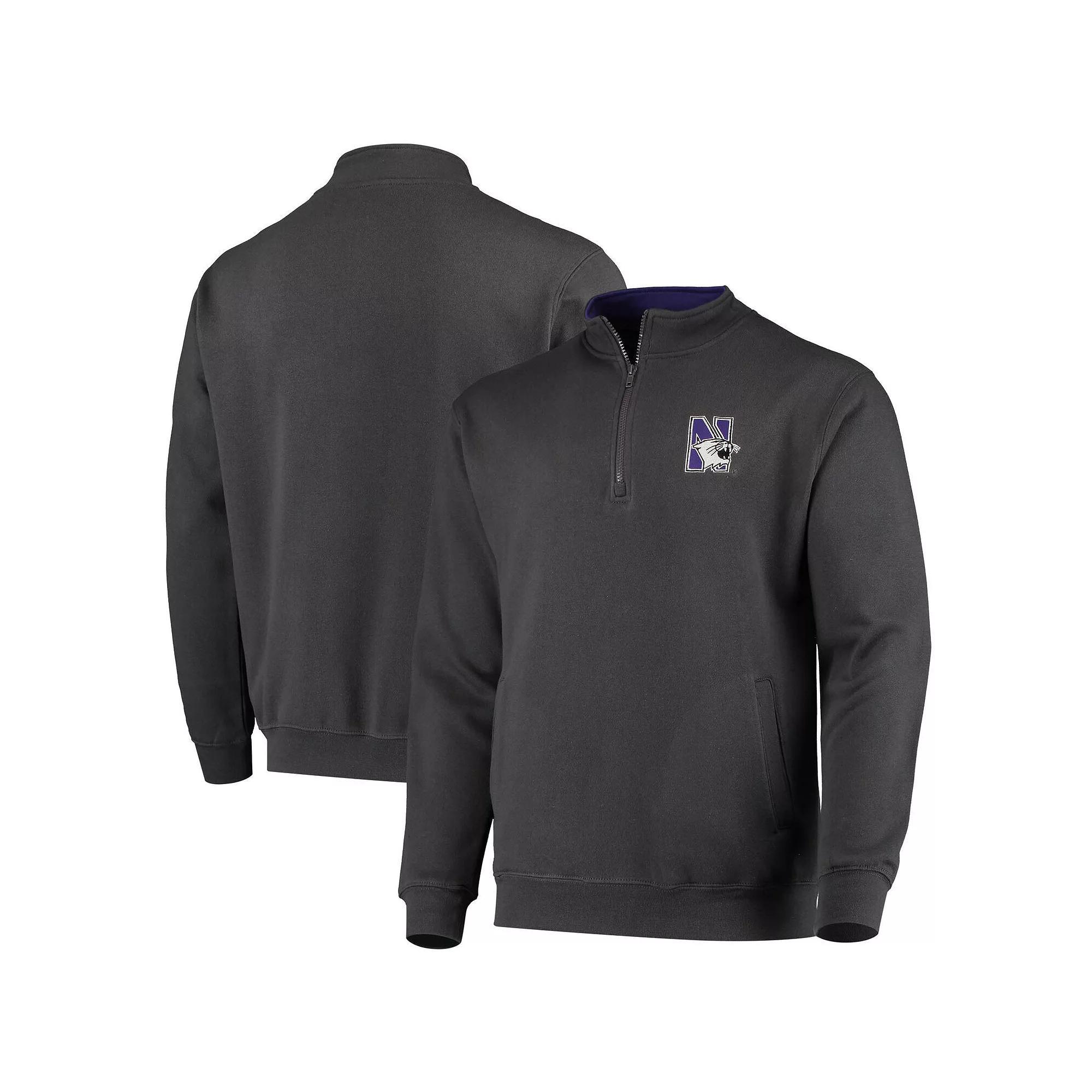 Men's Colosseum Charcoal Northwestern Wildcats Tortugas Logo Quarter-Zip Jacket, Size: Large Product Image