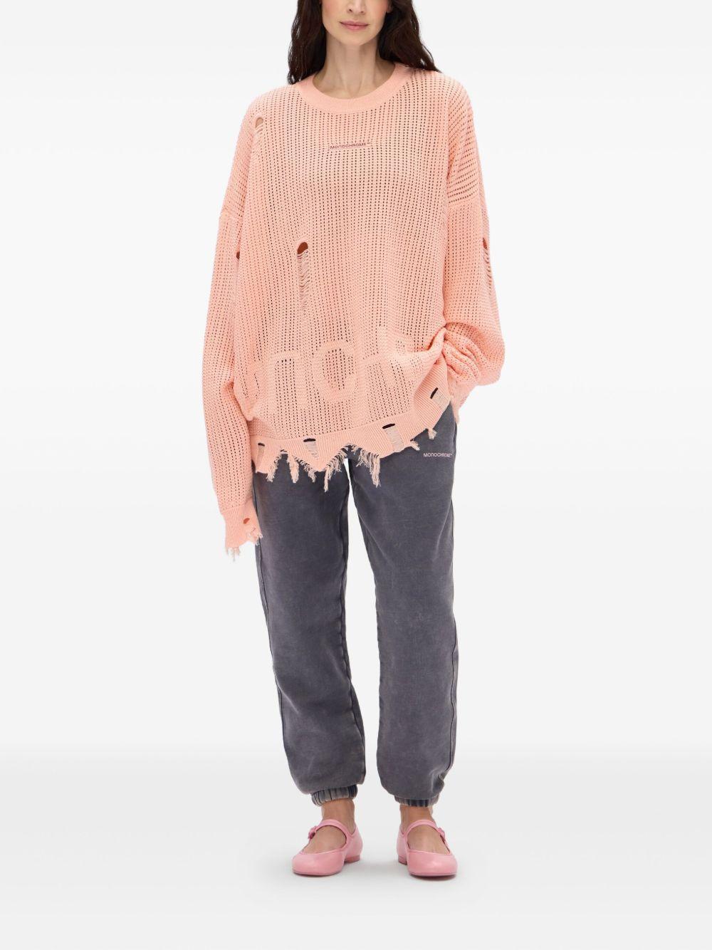 frayed-detail knit sweater Product Image