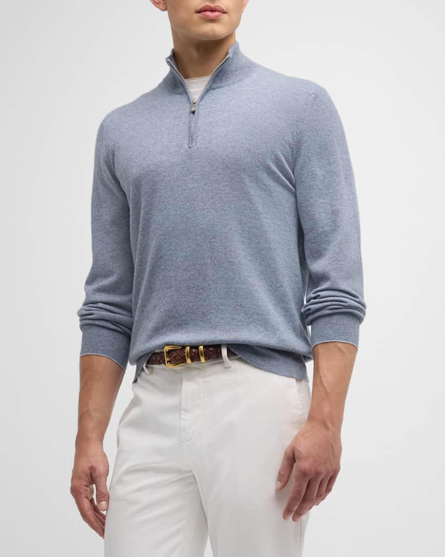 Mens Cashmere Quarter-Zip Sweater Product Image