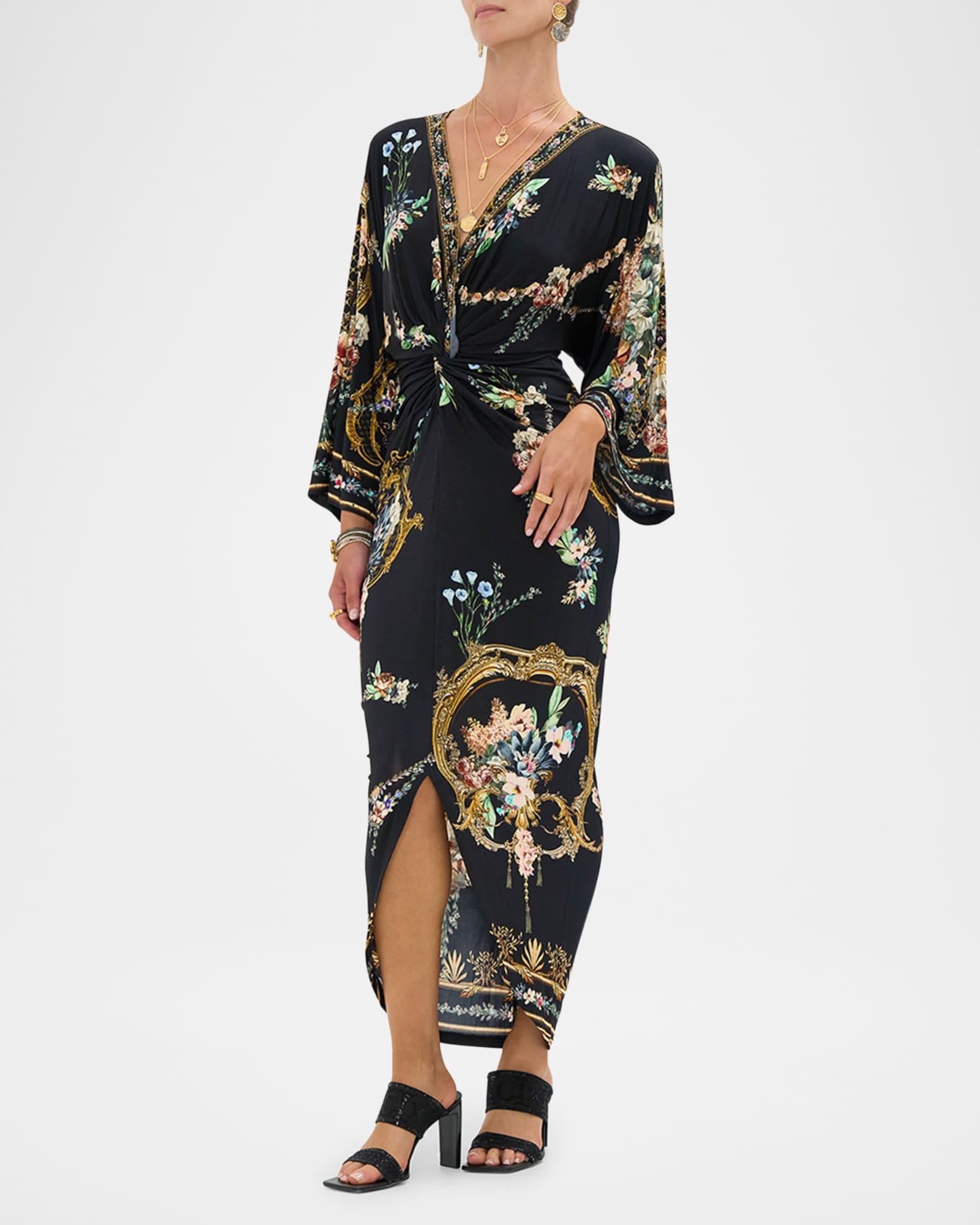 Noble Endeavours Long Split-Front Twist Dress Product Image