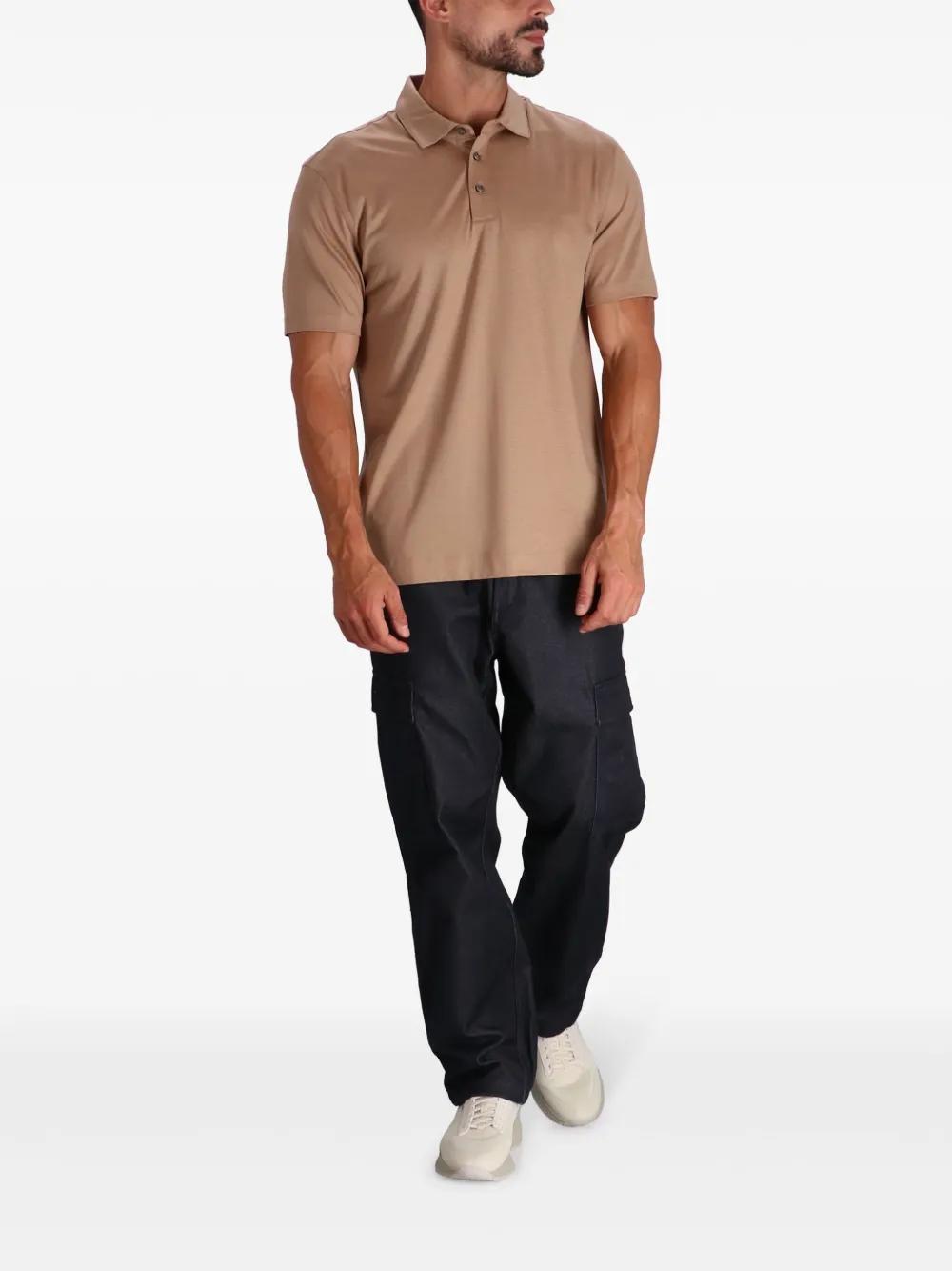 HUGO BOSS Cotton Polo Shirt In Nude Product Image