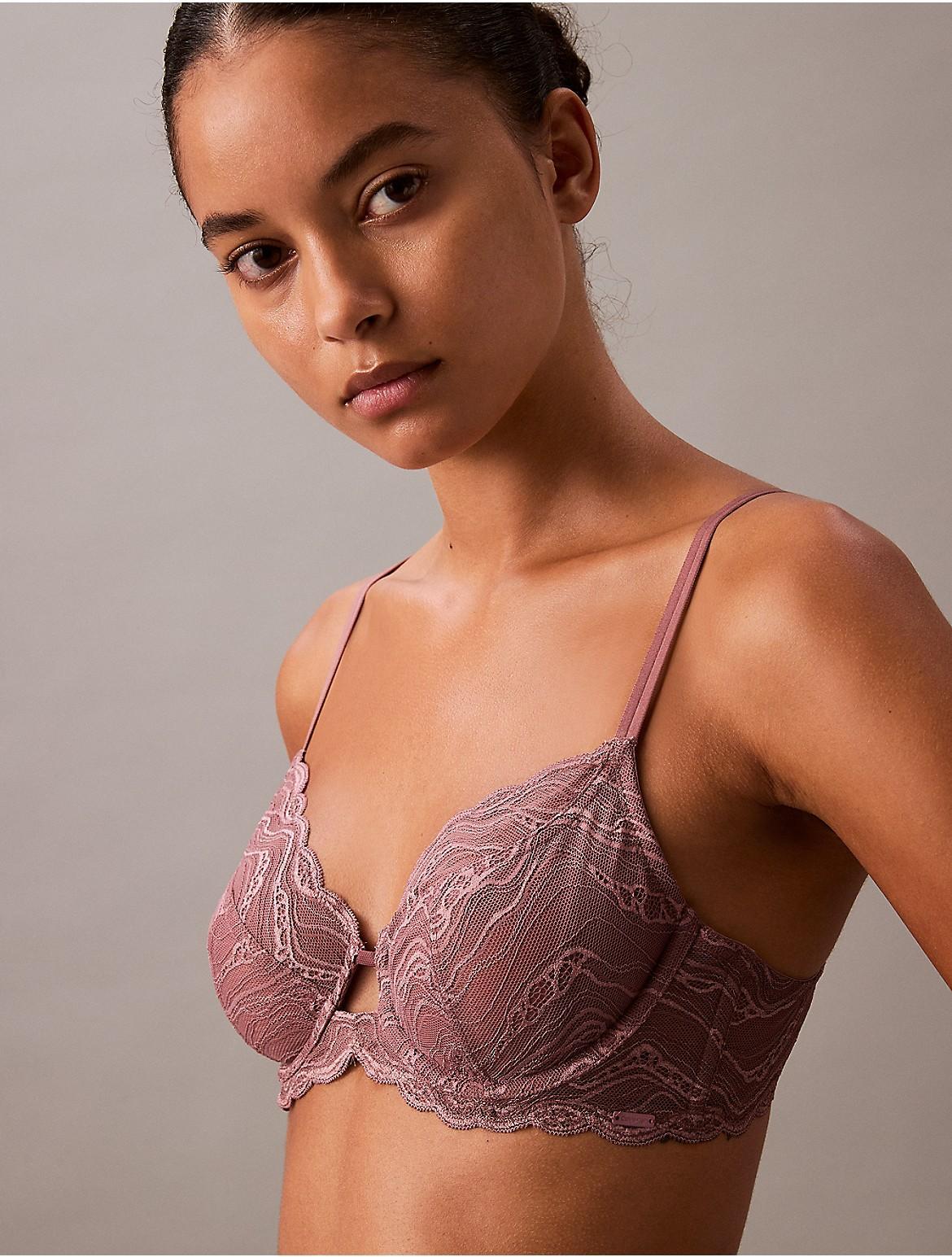 Calvin Klein Womens Sensual Stretch Lace Unlined Full Coverage Bra - Brown Product Image