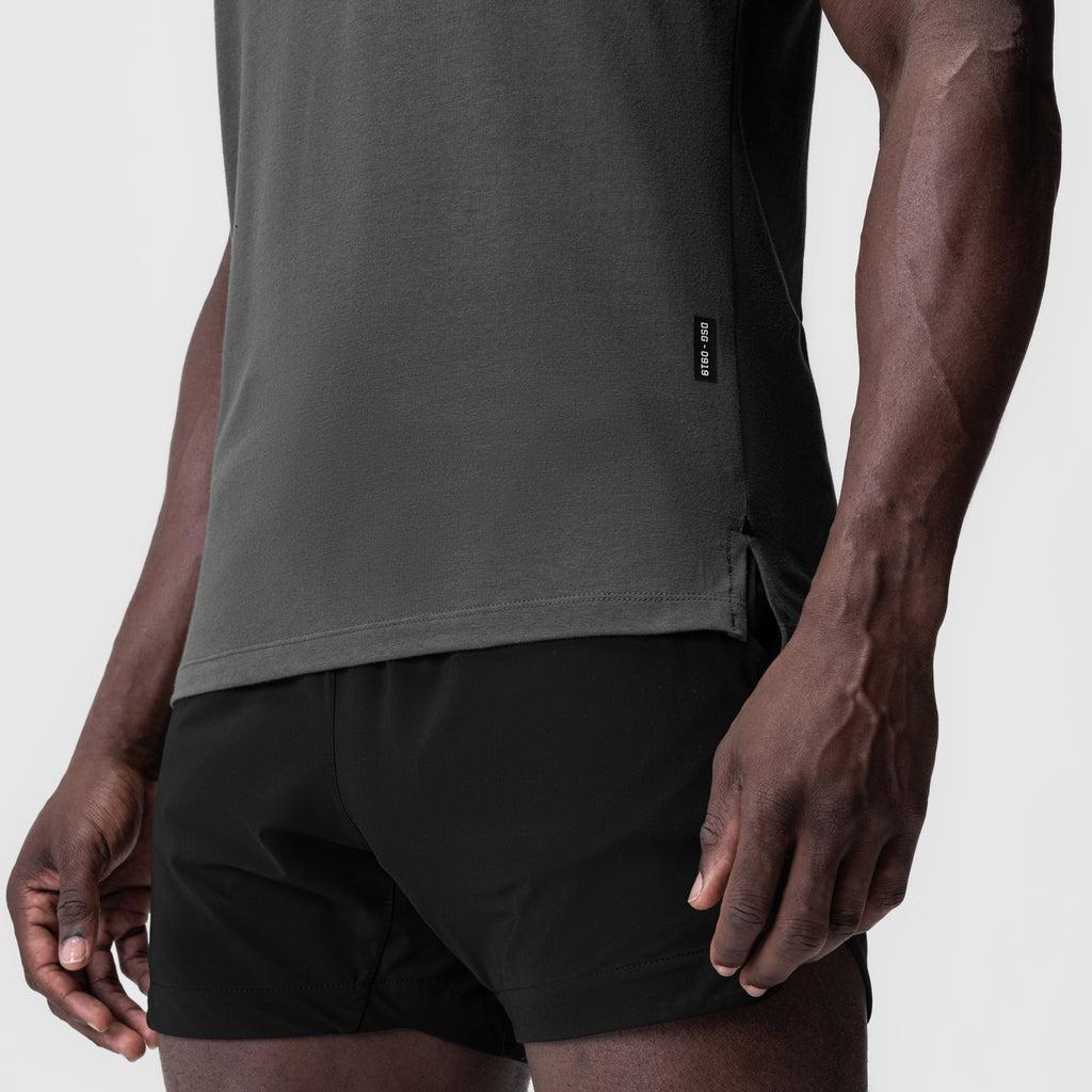 0919. Supima® Fitted Tee - Space Grey Product Image