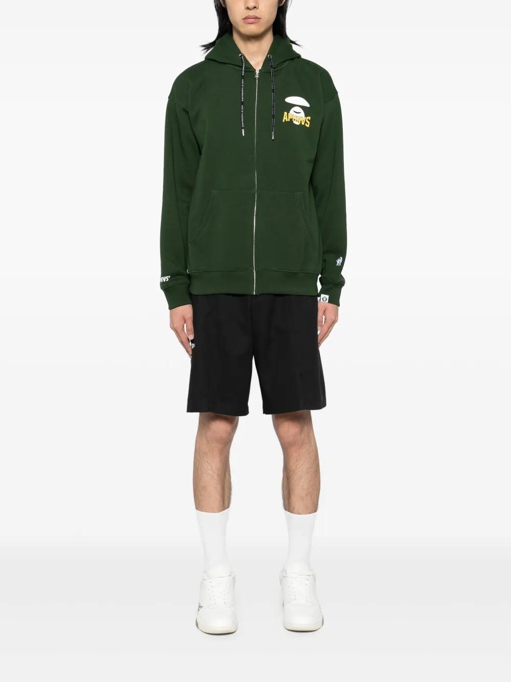 logo-print hooded jacket Product Image