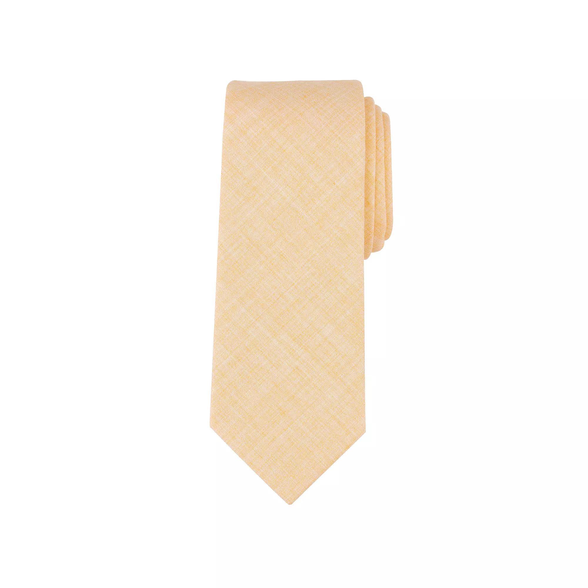 Men's Bespoke Slim Solid Tie, Yellow Cass Product Image