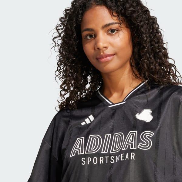 Adidas Womens Tiro 3-Stripes Oversized Jersey Shirt Product Image