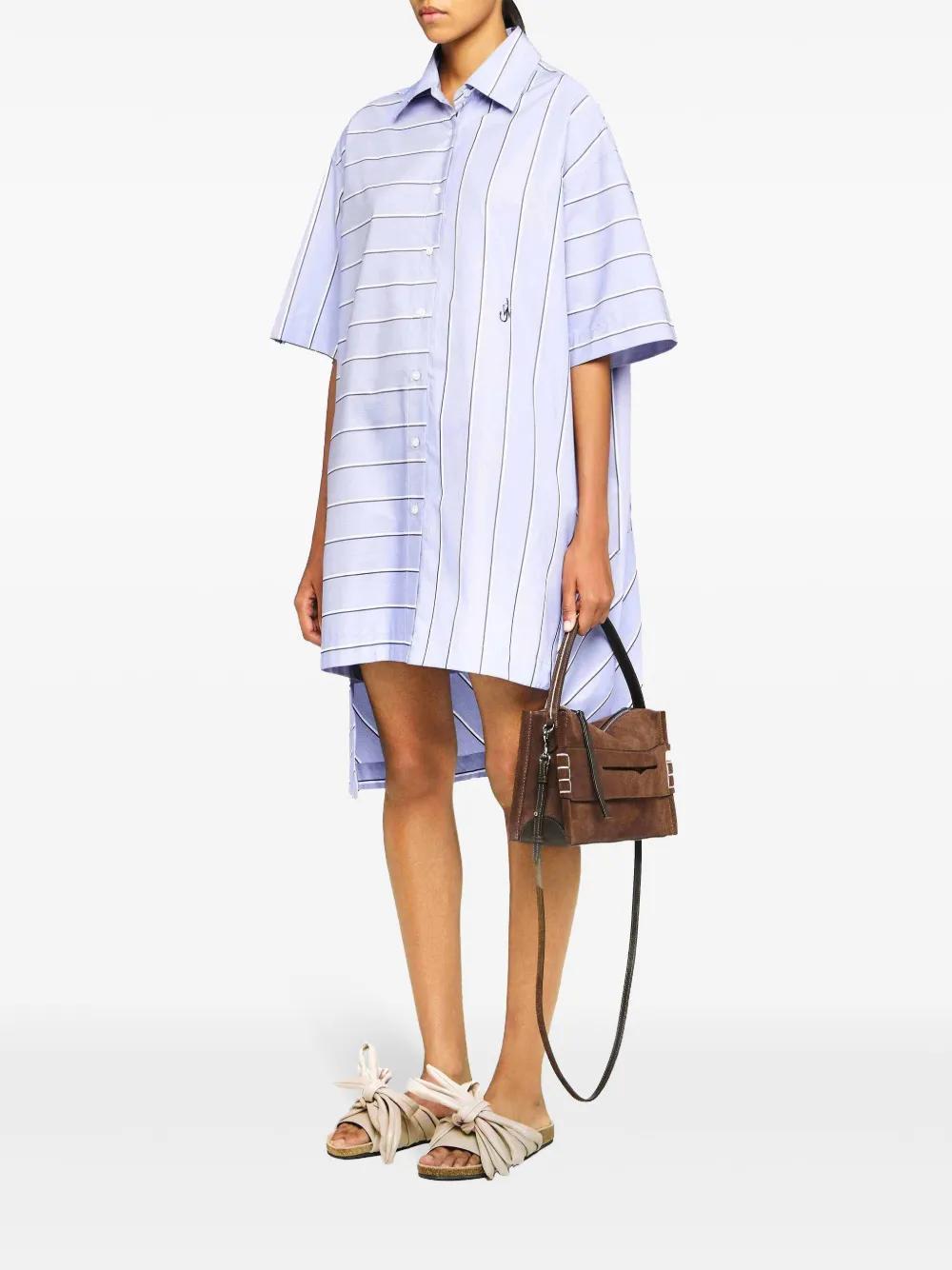 JW ANDERSON High-low Hem Shirt Dress In Glacier Blue Product Image