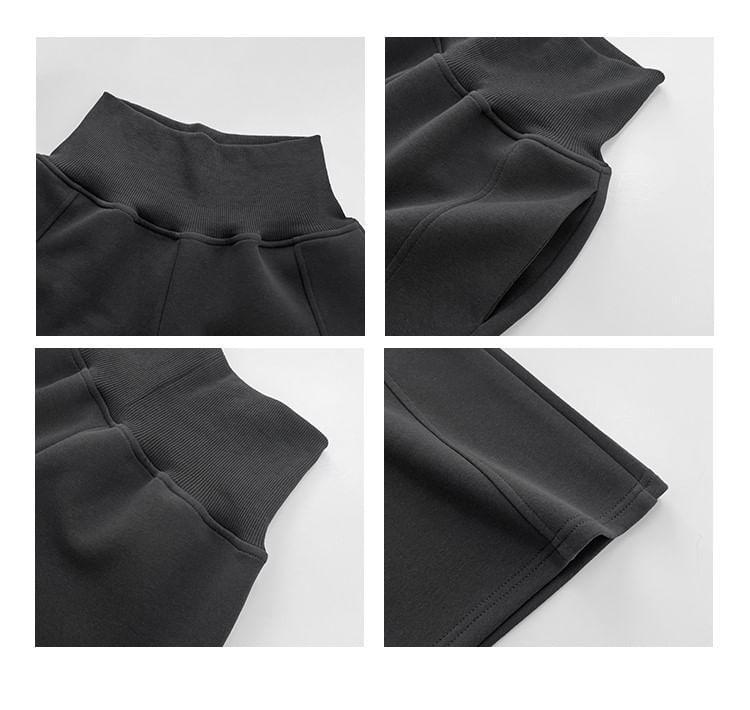 Smocked High-Rise Flared Sweatpants in 5 Colors Product Image