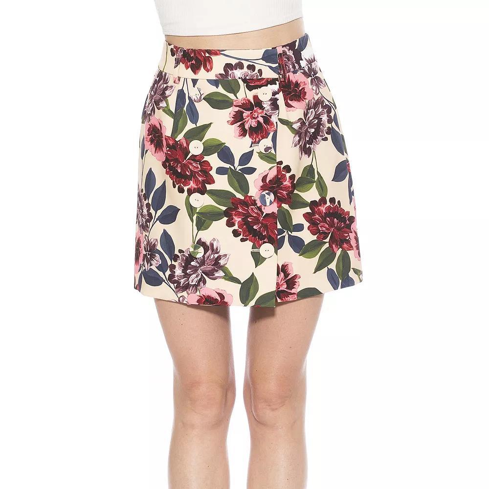 Women's ALEXIA ADMOR Cyrus Skirt, Size: 12, Pink Floral Product Image