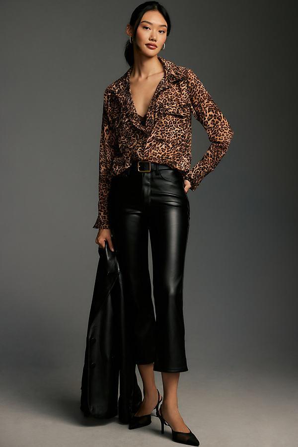 Womens Good Legs Cropped Mini Boot Vegan Leather Pants | | Good American by Khlo Kardashian Product Image