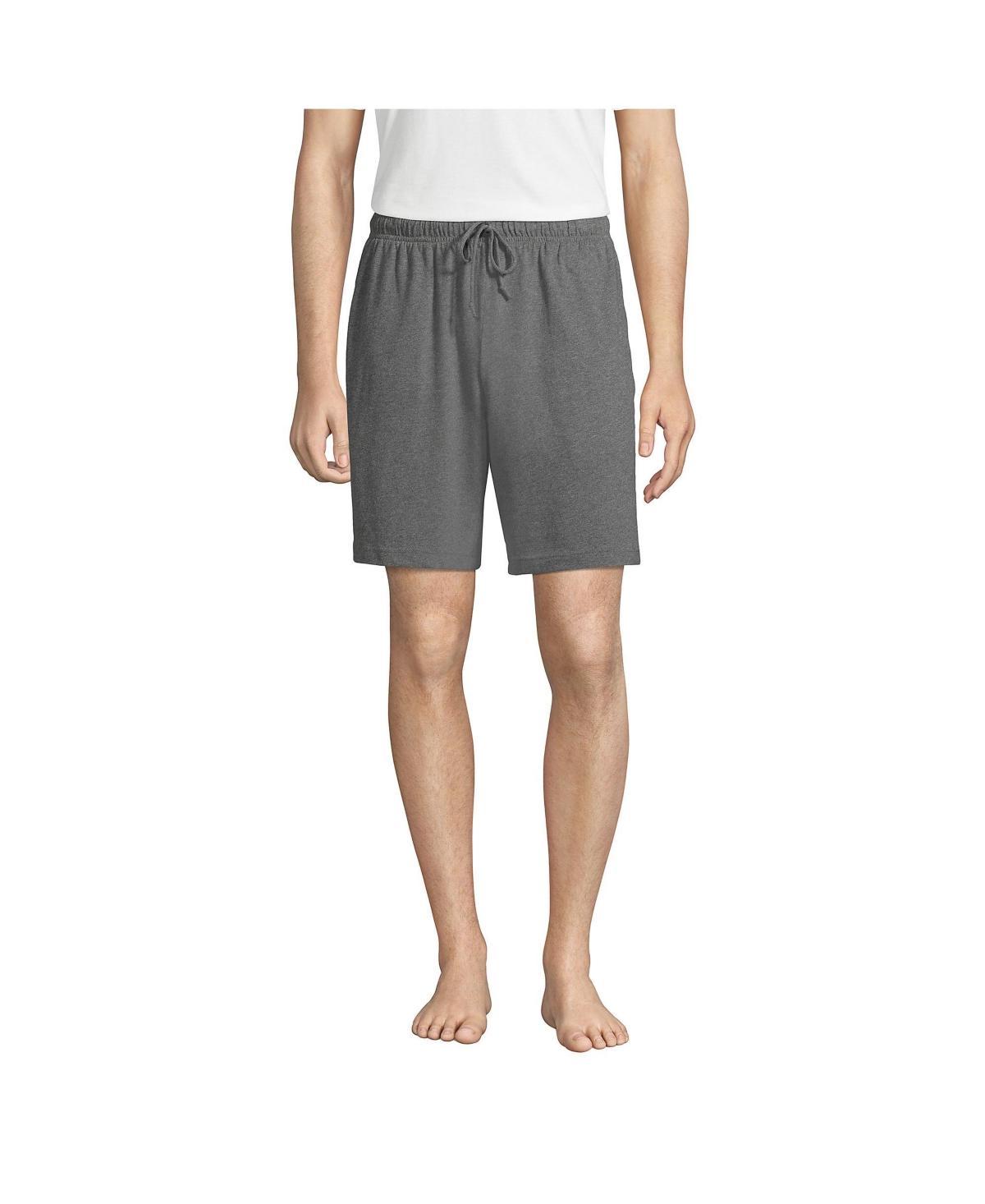 Men's Lands' End Knit Jersey Pajama Shorts, Size: Large, Black Product Image