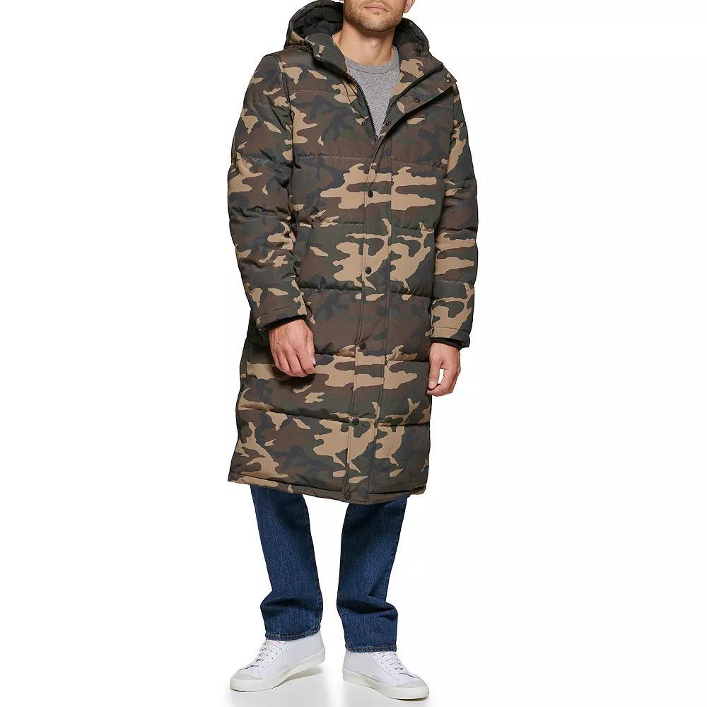Men's Levi's® Oversized Long Quilted Parka Jacket, Size: Large, Camoflauge Product Image
