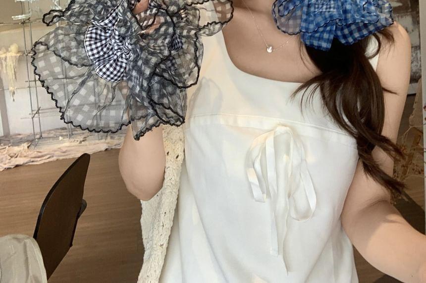Gingham Mesh Scrunchie Product Image