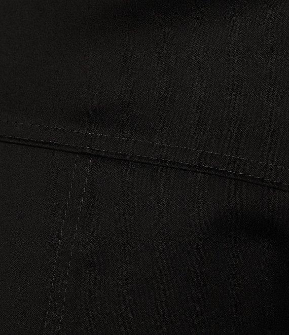 Murano Slim Fit Pieced Solid Spread Collar Long Sleeve Woven Shirt Product Image