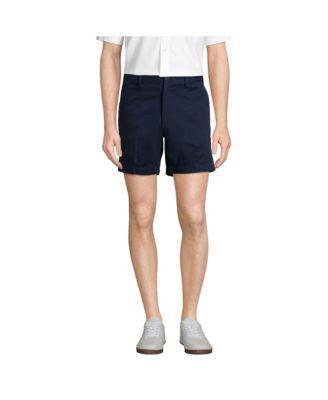 Men's Lands' End Comfort Waist 6-inch No-Iron Chino Shorts, Size: 36, Light Grey Product Image