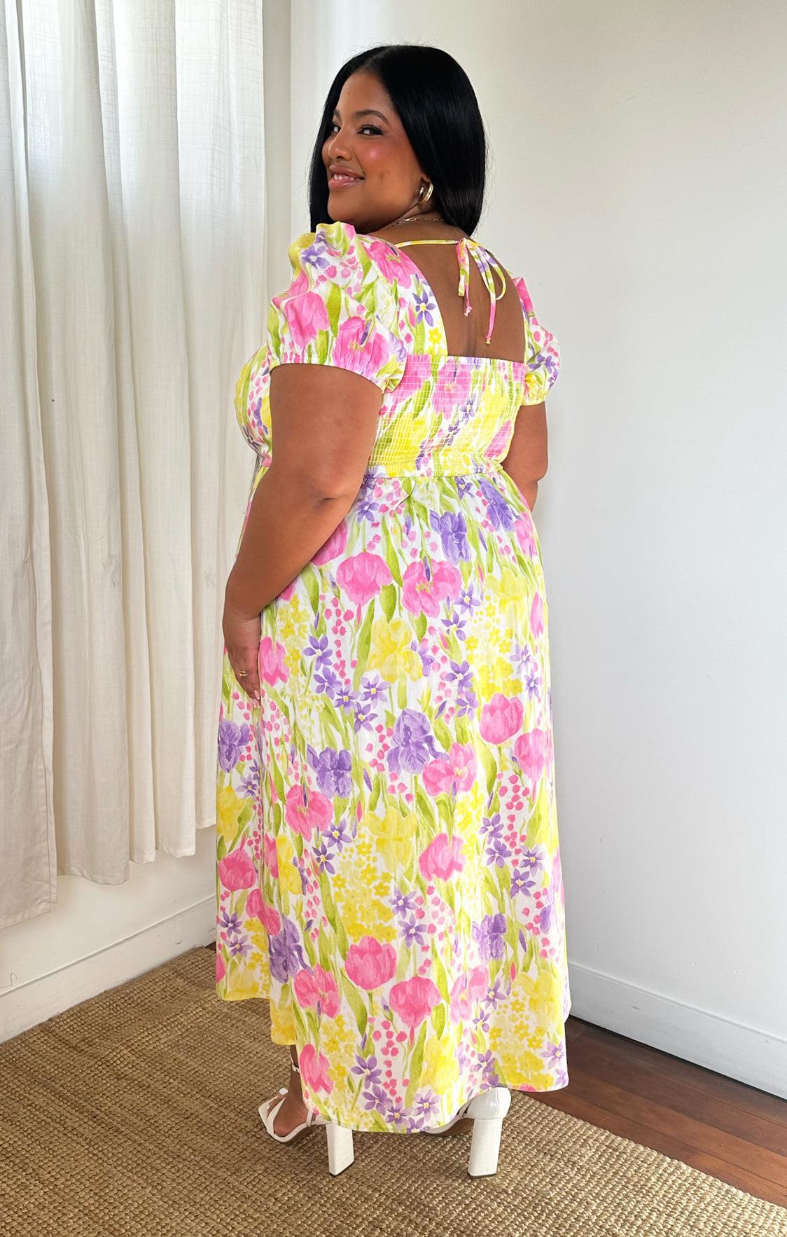 Smitten Midi Dress ~ Blooming Tulips Product Image