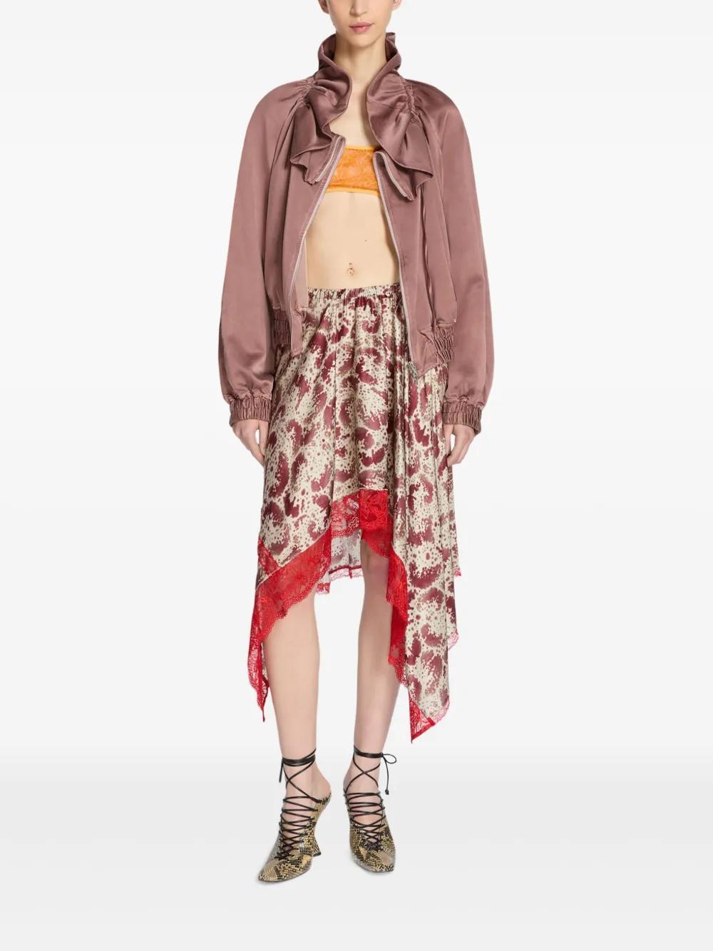 asymmetric silk midi skirt  Product Image