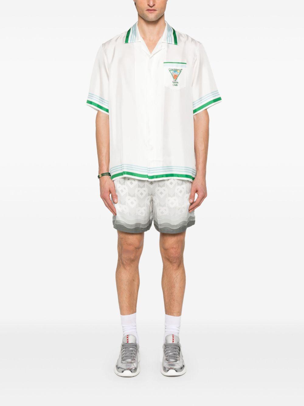 heart-monogram silk shorts Product Image