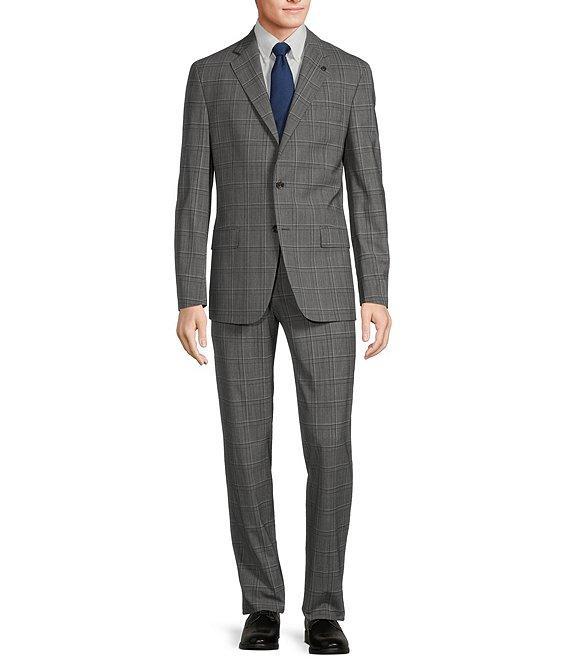 Hart Schaffner Marx Chicago Classic Fit Flat Front Plaid Pattern 2-Piece Suit Product Image