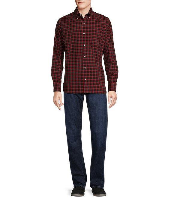 Cremieux Blue Label Tailored Fit Plaid Oxford Long Sleeve Woven Shirt Product Image