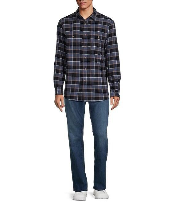 Rowm Long Sleeve Buffalo Plaid Slub Button Front Woven Shirt Product Image