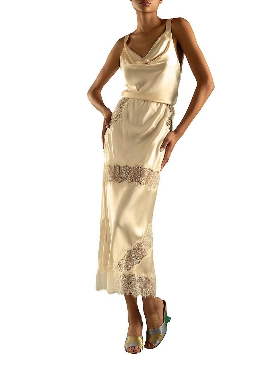 Womens Silk Cowlneck Top Product Image