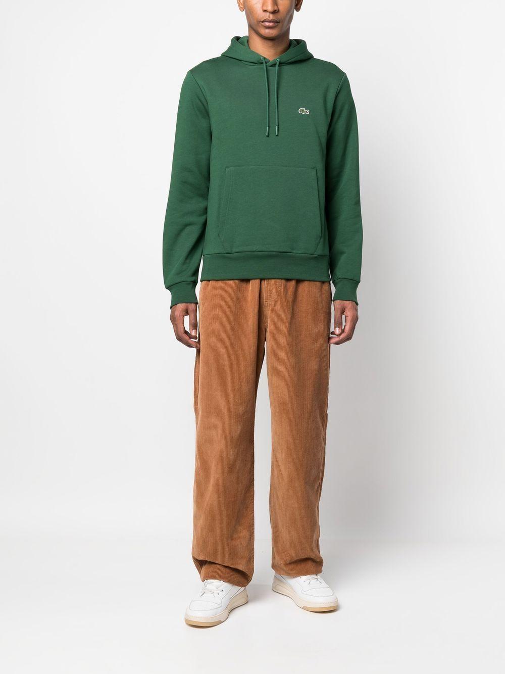logo-patch drawstring hoodie Product Image