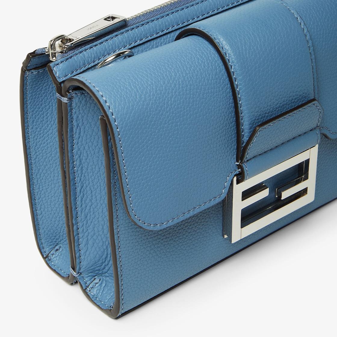 Double BaguetteBlue leather bag Product Image