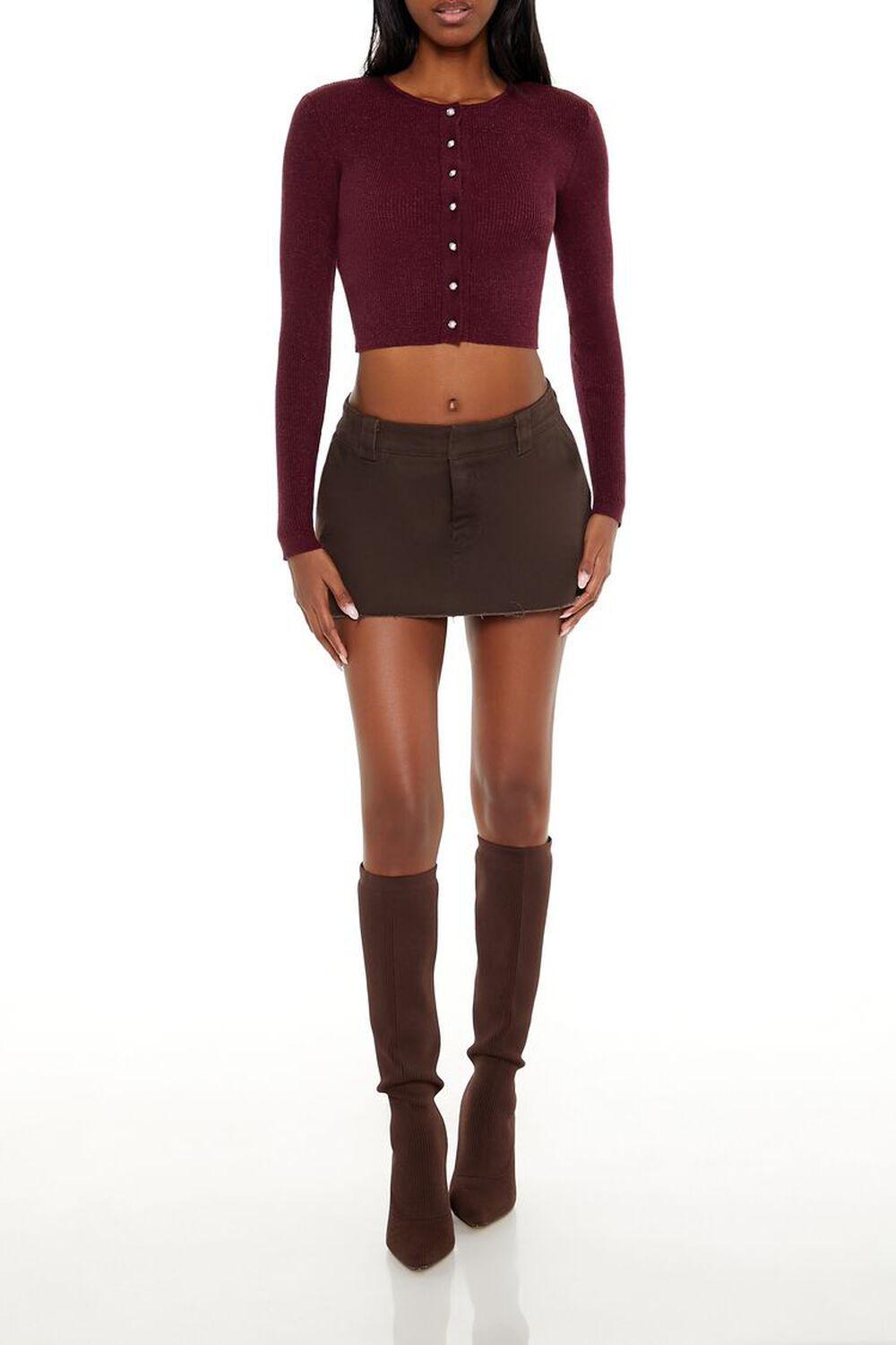 Faux Pearl Glitter Cardigan Sweater | Forever 21 Product Image