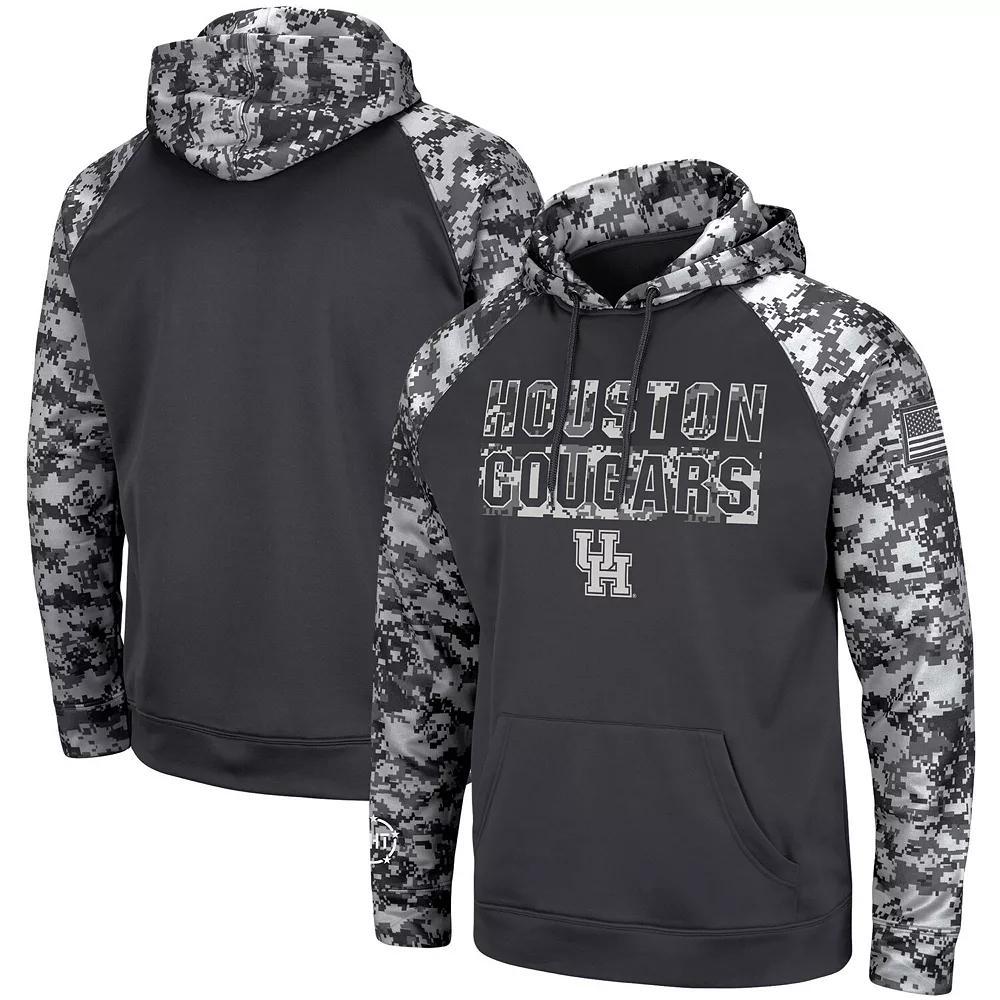 Men's Colosseum Charcoal Georgetown Hoyas OHT Military Appreciation Digital Camo Pullover Hoodie, Size: XL, Grg Charco Product Image