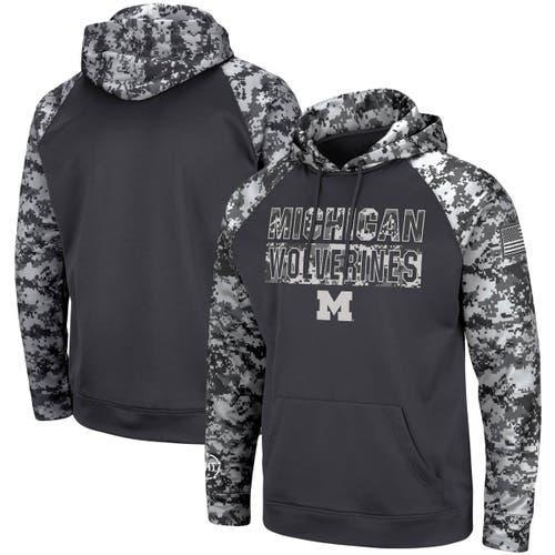 Men's Colosseum Charcoal UCLA Bruins OHT Military Appreciation Digital Camo Pullover Hoodie, Size: 2XL Product Image